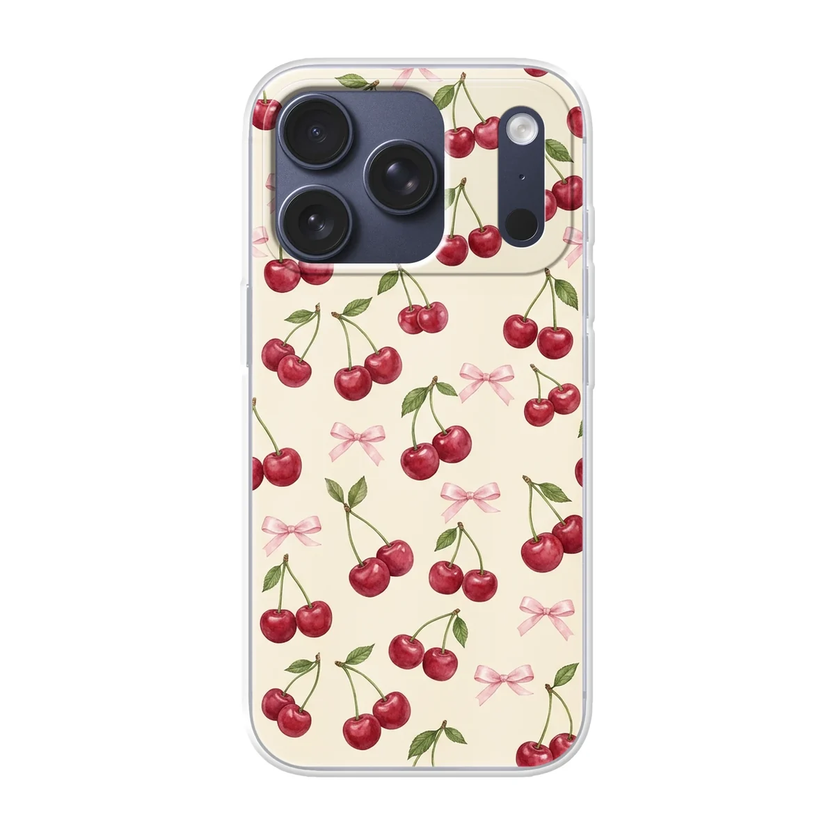 Cherry Bow Toss Clear Soft case for iPhone 17 Pro