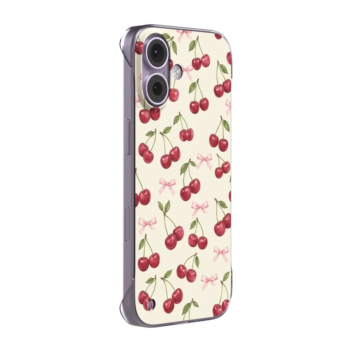Cherry Bow Toss Clear case for iPhone 17, side view