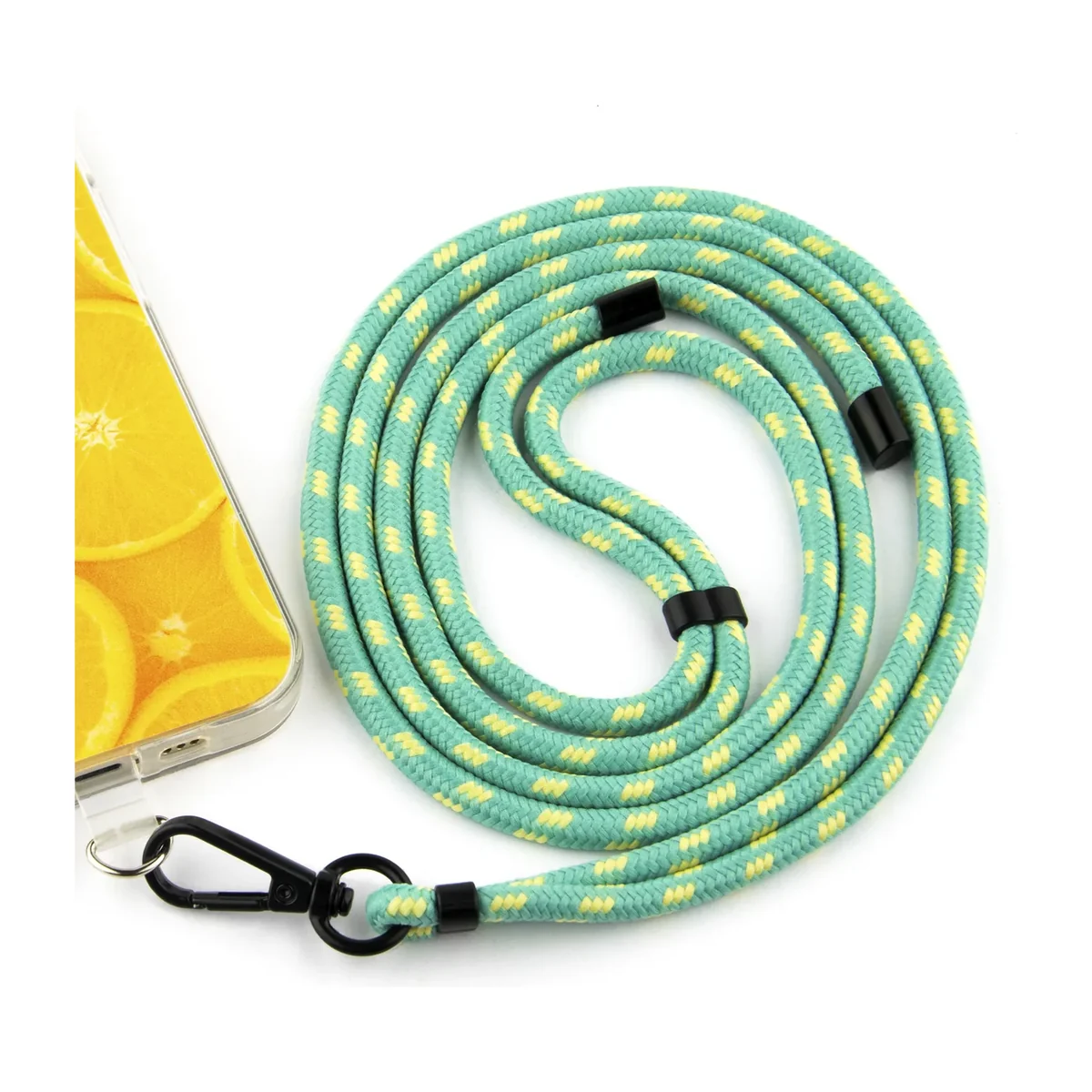 Mint green and yellow Universal phone cord