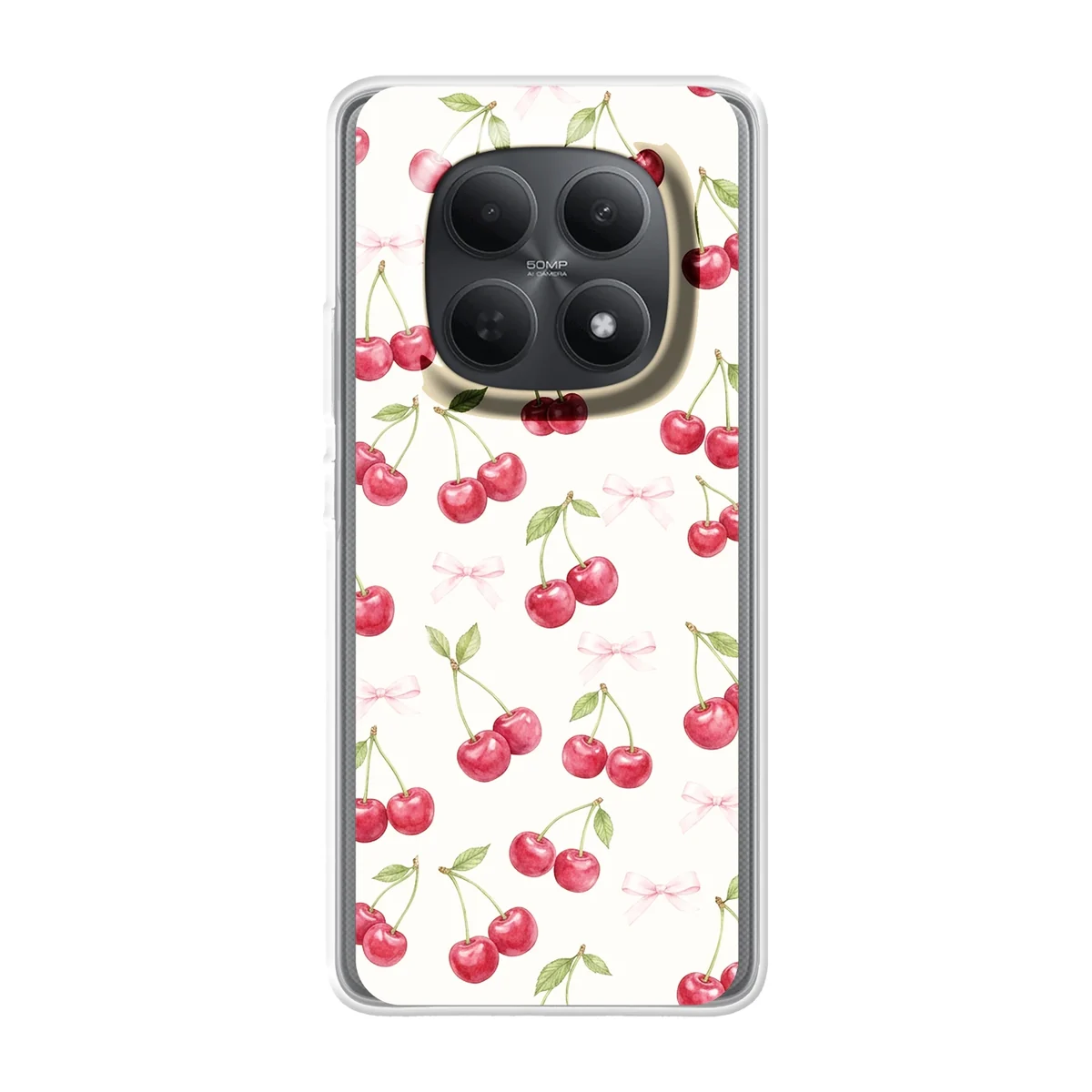 Cherry Bow Toss Clear Soft case for Redmi Note 15